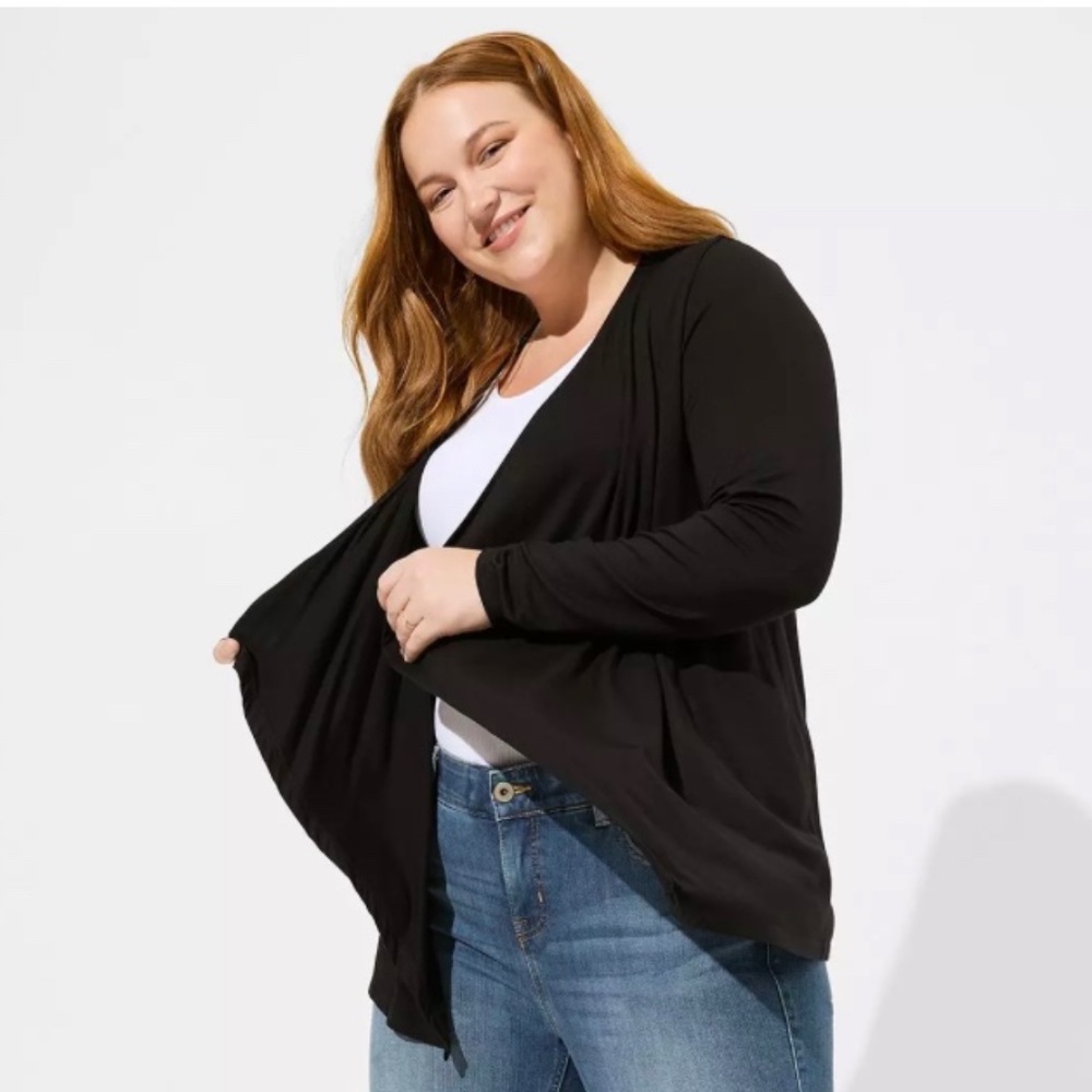 Super Soft Cardigan Drape Front - image 2